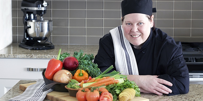 Jacqui Grobler, owner of Streatside Cuisine, in her kitchen