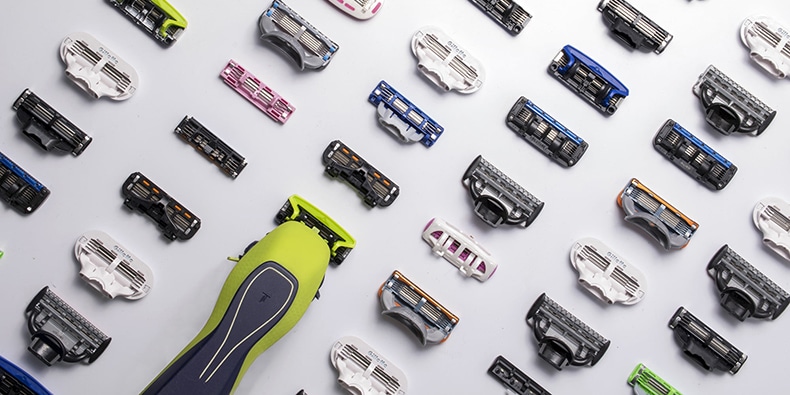 Trazor, the razor with various interchangeable disposable blades