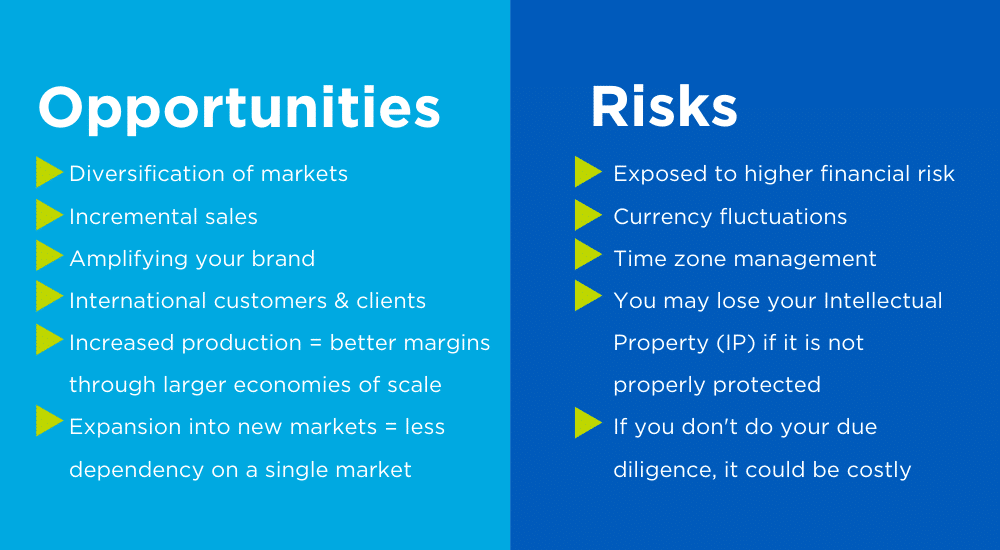 Exporting: Opportunities & Risks