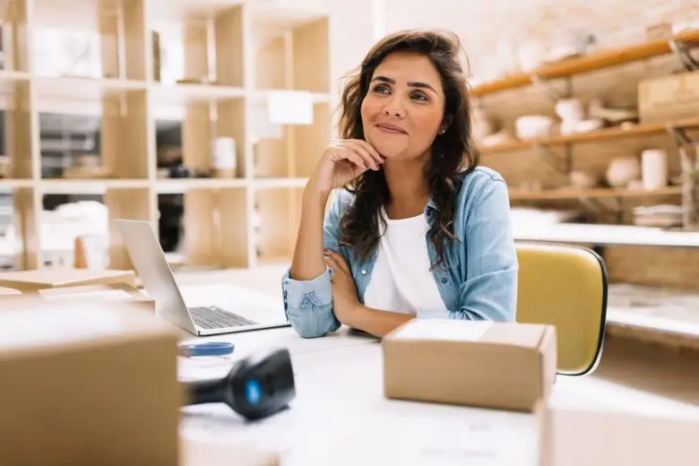 female,online,store,owner,thinking,of,new,ideas,for,her