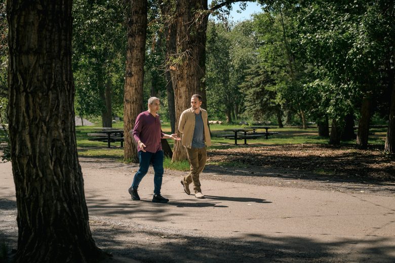 A walk and talk approach therapy session